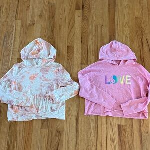 OLD NAVY Tie-Dye and Pink Love Hoodie, Size XL (14/16)